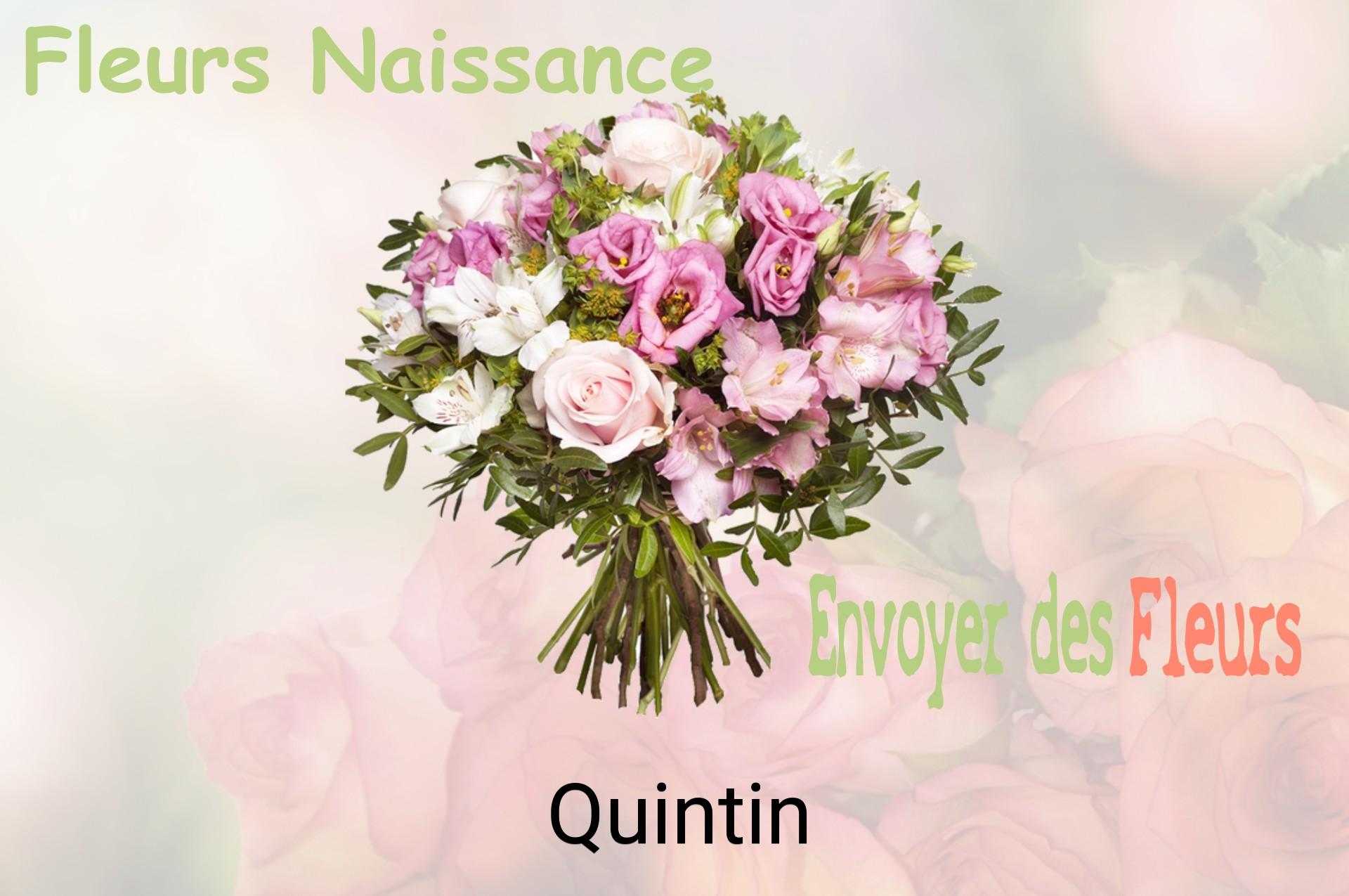 Bouquet de fleurs de naissance livré à Quintin